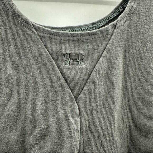 Under Armour Dark Gray Fitted Sleeveless Scoop‎ Neck Mini Activewear Dress Sz S - Picture 6 of 12